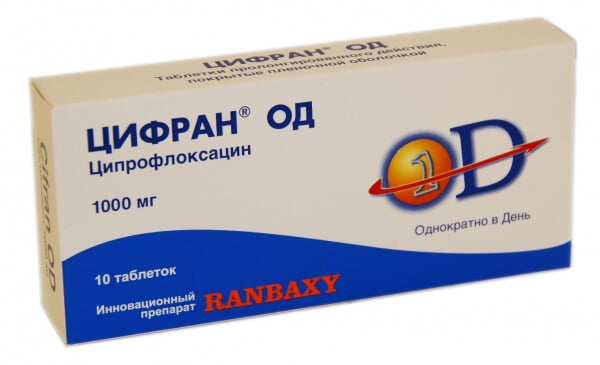Упаковка антибиотика Цифран